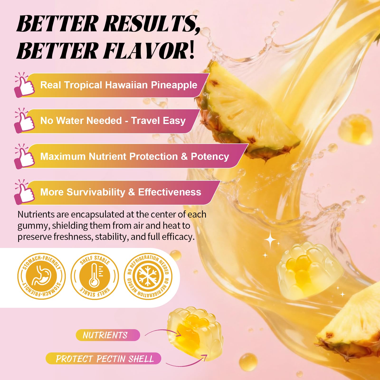 Totaria 9-in-1 Sugar Free Feminine Probiotics Gummies - Vaginal Flora & pH Balance, 50 Billion CFU with Prebiotic, Slippery Elm, Cranberry, for Vaginal, Urinary Tract & Gut, Hawaiian Pineapple, 60 Ct — Amazon image 7