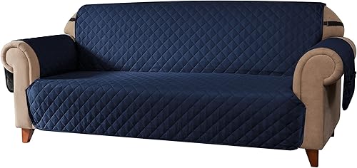 Miniatura 46 de SUBRTEX Juego de funda de sofá incluye fundas de sofá biplaza y silla, protector reversible de muebles de primera calidad con correas elásticas para