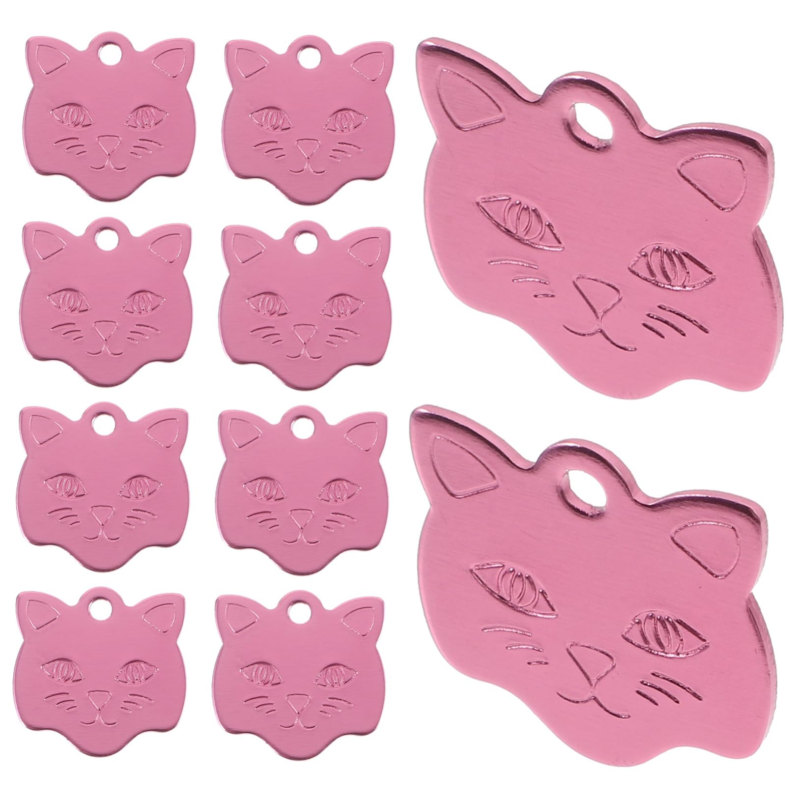 Toddmomy 50pezzi Targhette Forma Di Testa Di Gatto Per Cani Adorabili Etichette Per Da Collare Per Animali Domestici Di Accessori Decorativi Per Collari Di Cani e Gatti