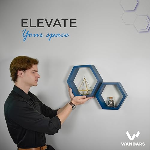 Miniatura 6 de Wandars HAXAGONE-Parent (5 estantes marrón claro)