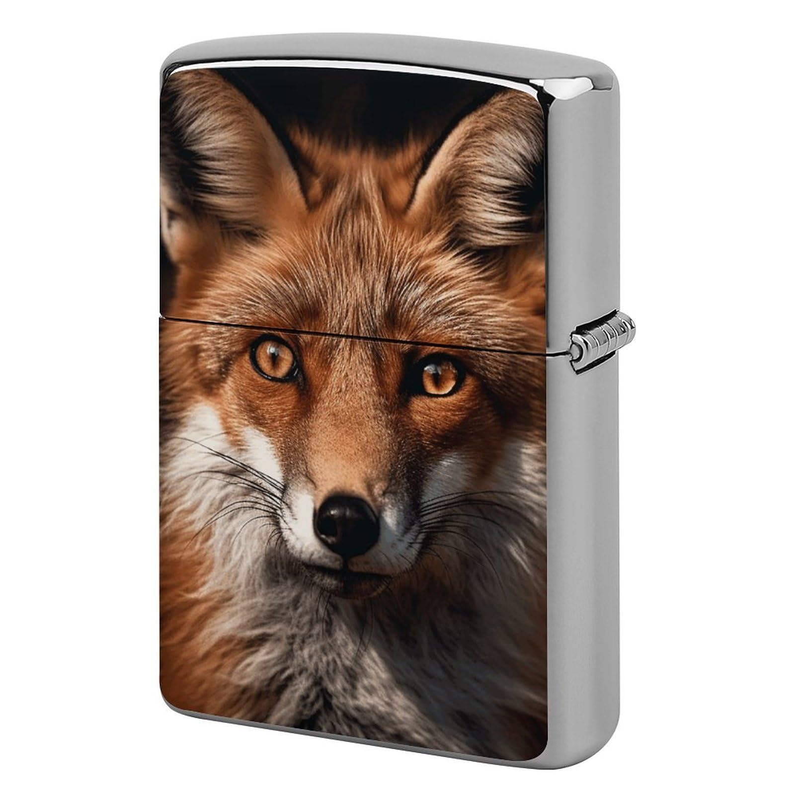 Images of Fox Lighter Case for Men, Personalized Lighter Cover for Valentine's Day Gifts, Flip-Top Lighters Shell for Outdoor, Portable Lighters Protective Sleeve