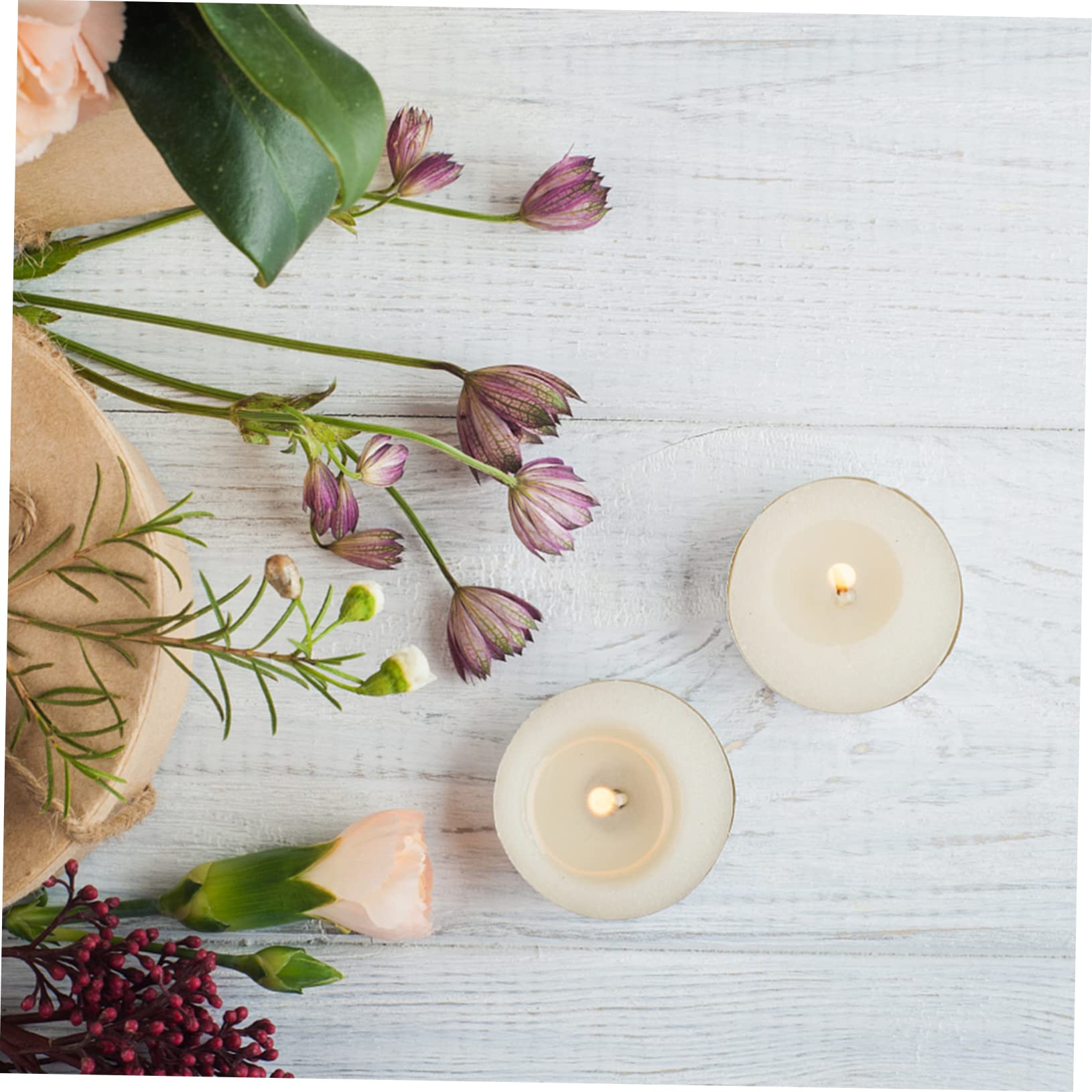 KONTONTY Quality Plastic Tealight Cups with Holder 10 Pack for Candle Making Supplies Kit