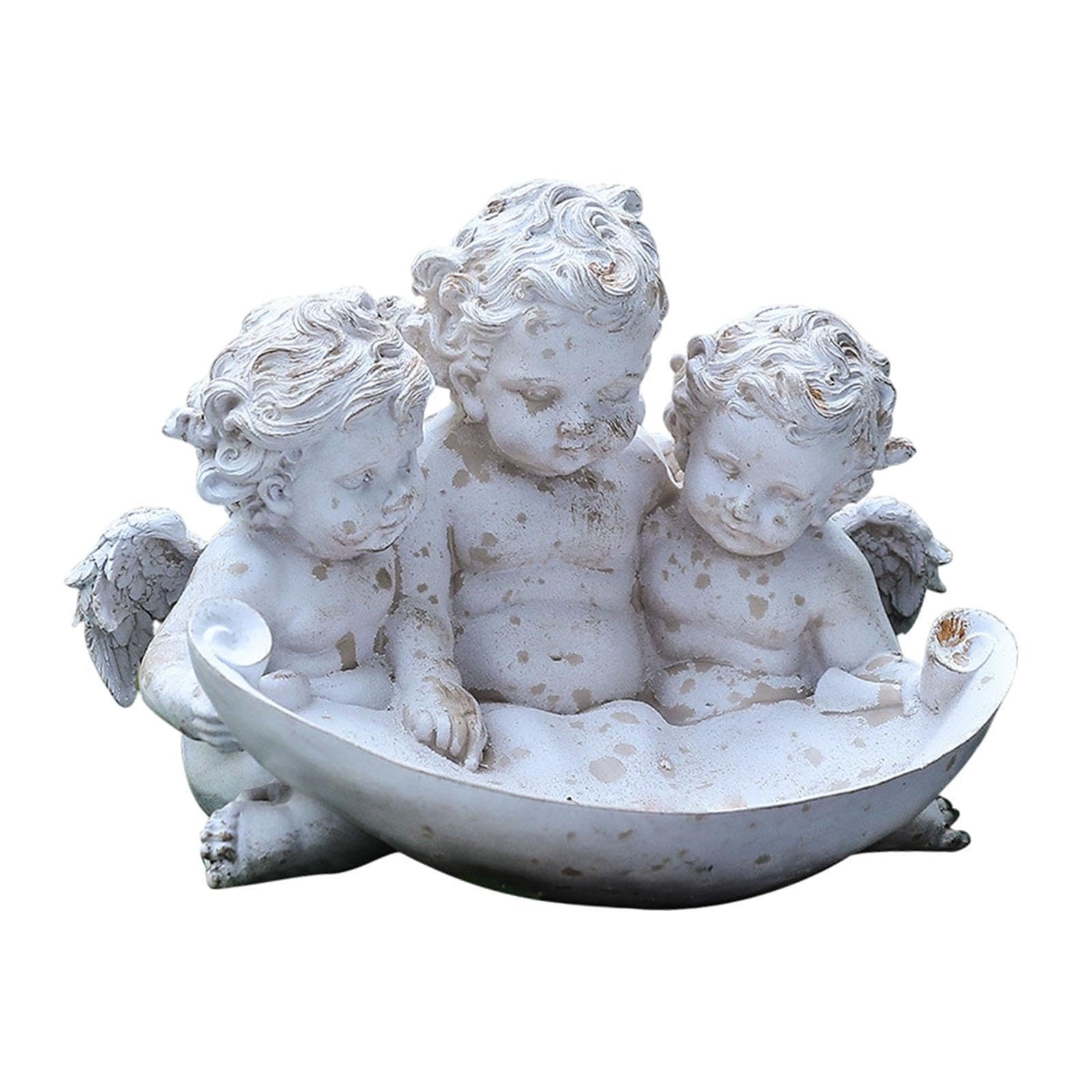perfk Statue del Giardino nordici Statue Esterna Statua meteorologica figurina Decorativa Ornamento da Prato per la Stagno per l'alimentatore