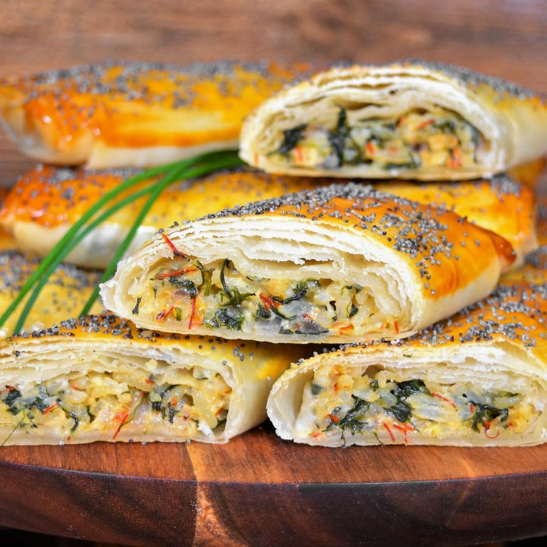 Öz Yufka Masa fresca diaria - Pasteles frescos, hojas de masa filo 1000 gramos (6 piezas por paquete)
