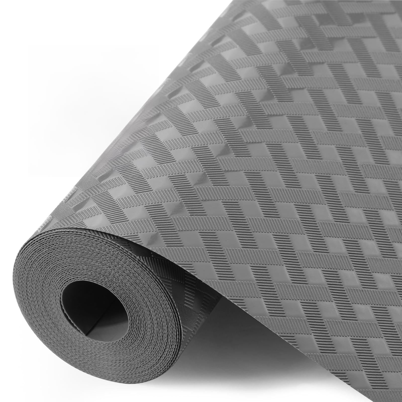 HOTUT Shelf Liners,30cm x 300cm Waterproof Shelf Liner,Kitchen Drawer Liner Drawer Mats,Oil-Proof,Anti-Slip Non-Adhesive,Plastic EVA Material BPA Free,Cupboard Cabinet shelf protector (Grey)