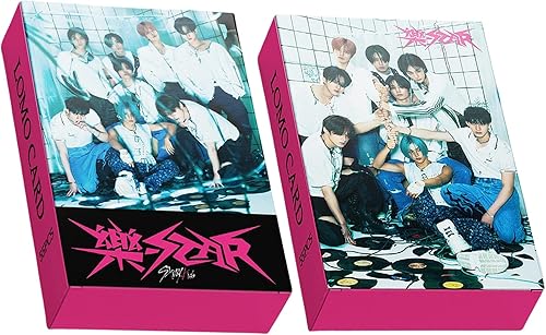 Stray Kids - Tarjeta fotográfica para niños, 55 unidades, diseño de estrella de rock, octavo álbum, tarjeta KPOP Straykids Rock Straykids - Tarjeta