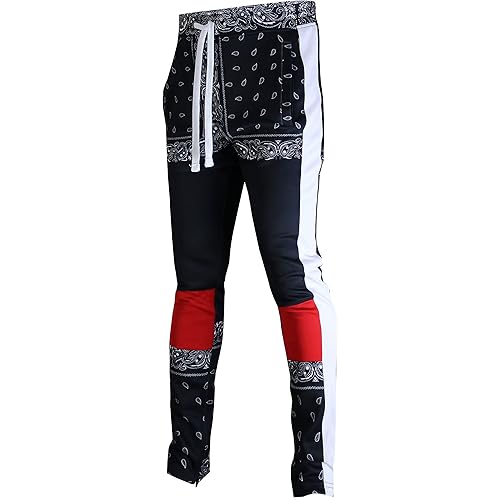 SCREENSHOT Mens Urbanwear Premium Slim Fit Urban Track Suit - Athletic Street Jogger Bottom with Side Taping Sportswear