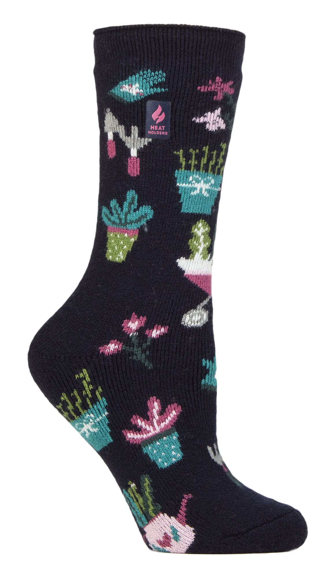 Heat Holders Women's Novelty Fleece-Lined Thermal Hobby Socks for Winter in Black | Size: 4-8