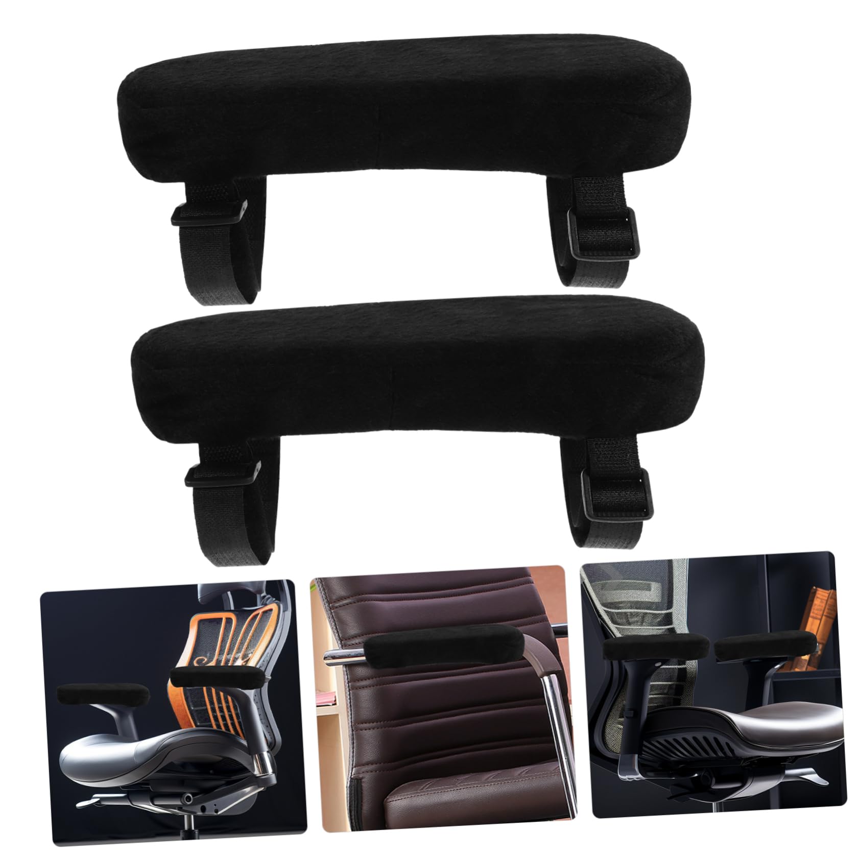 SHINEOFI 5 Sätze Stuhl Armpolster Reise Booster Hochstuhl Sitzerhöhung Autositz Gel Sitzkissen Armlehnenkissen Home Office Zubehör Liegestuhlschutz Büromatte Polyester 2 Stück * 5