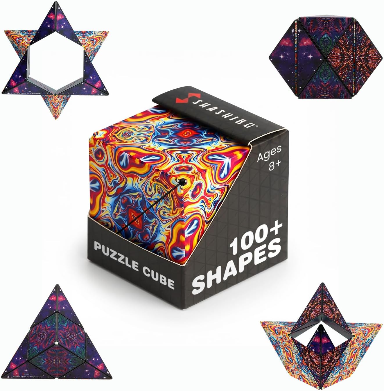 Sensory Fidget Toy for Adults & Kids, Stress Relief Fidget Toy for Adults, Teens & Kids, Cool Fidget Toys for Desk, Classroom Must Have, Sensory Shape Shifting Cube, 100+ Possible Shapes