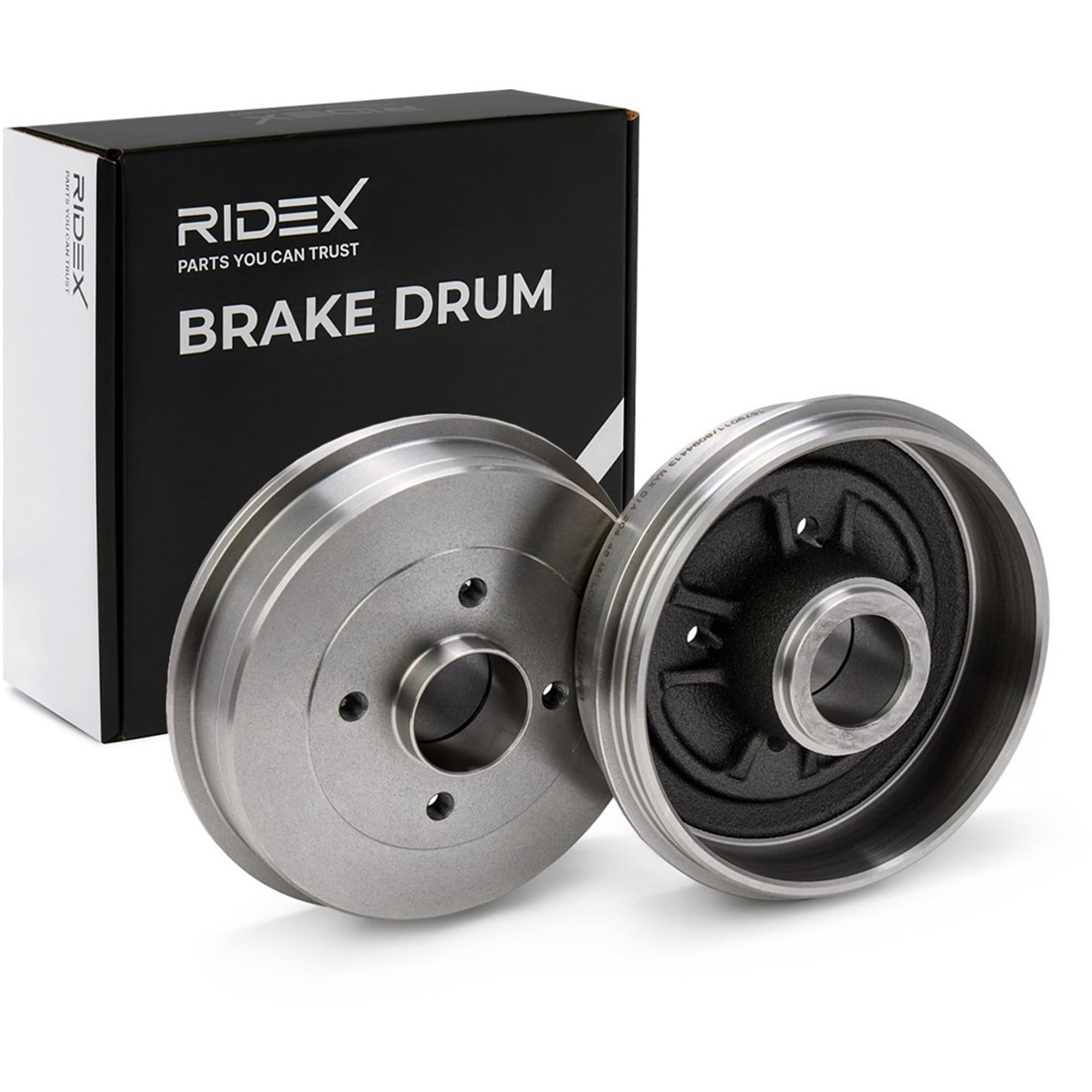 RIDEX 123B0098 2x Tambor de freno Trasero sin anillo sensor ABS sin juego cojinetes rueda Compatible con RENAULT LAGUNA I B56, 556