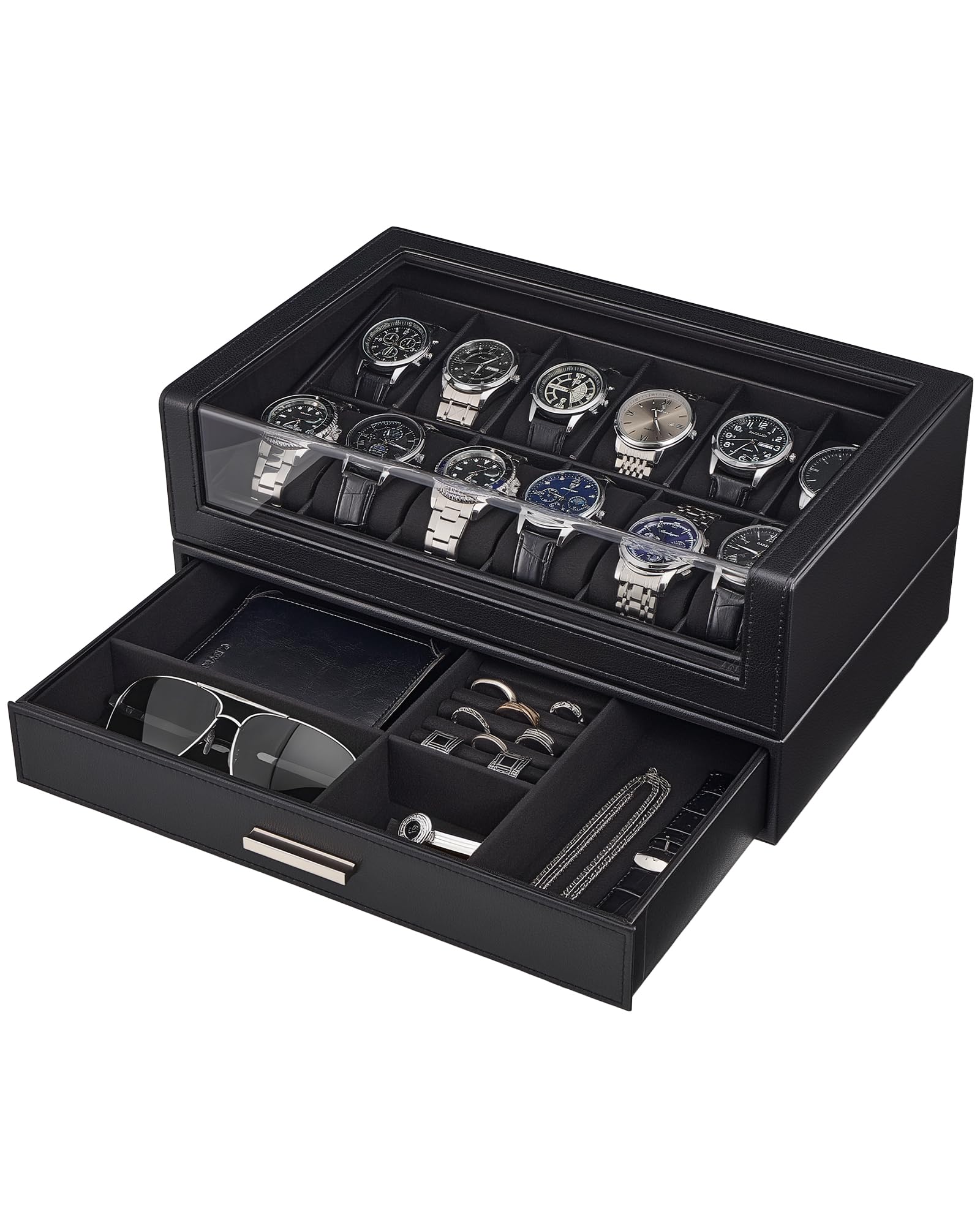 ProCase 12 Slots Uhrenbox Uhrenkasten Uhrenaufbewahrung