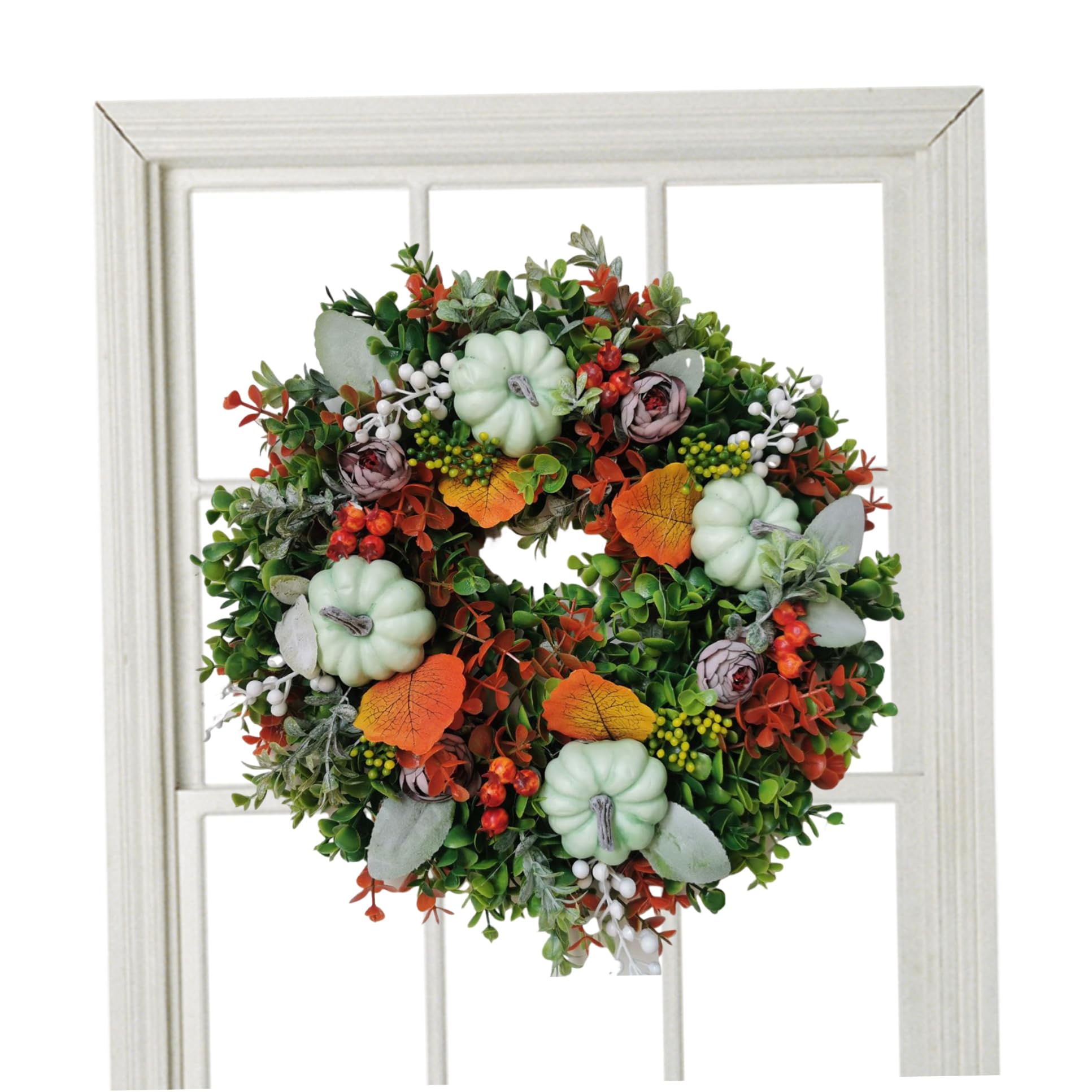 Couronne d'automne de 18 pouces pour porte d'entrée et fenêtre