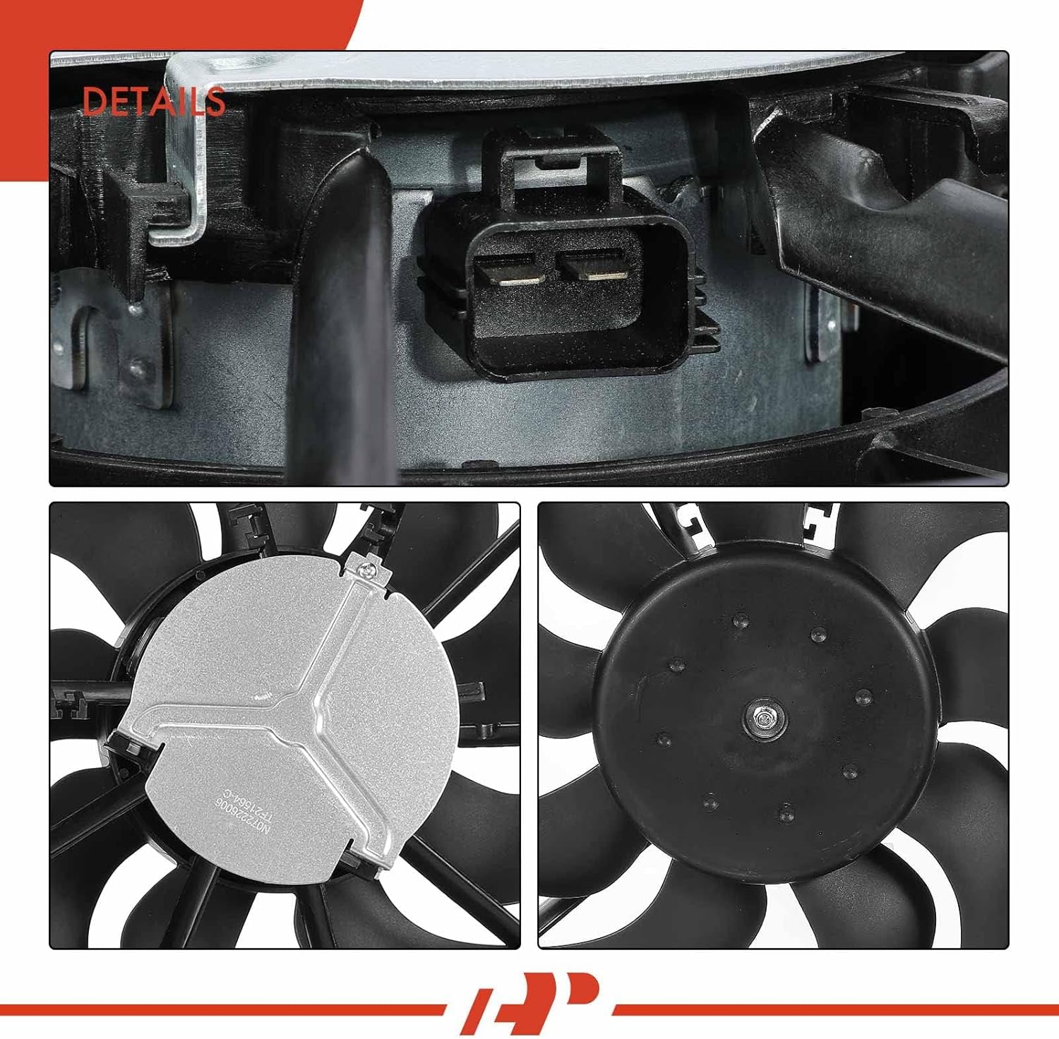 A-Premium Engine Radiator Cooling Fan Assembly Compatible with Ford Models - Explorer 2016-2019, Taurus 2013-2019, Police Interceptor Sedan 2013-2019, Police Interceptor Utility
