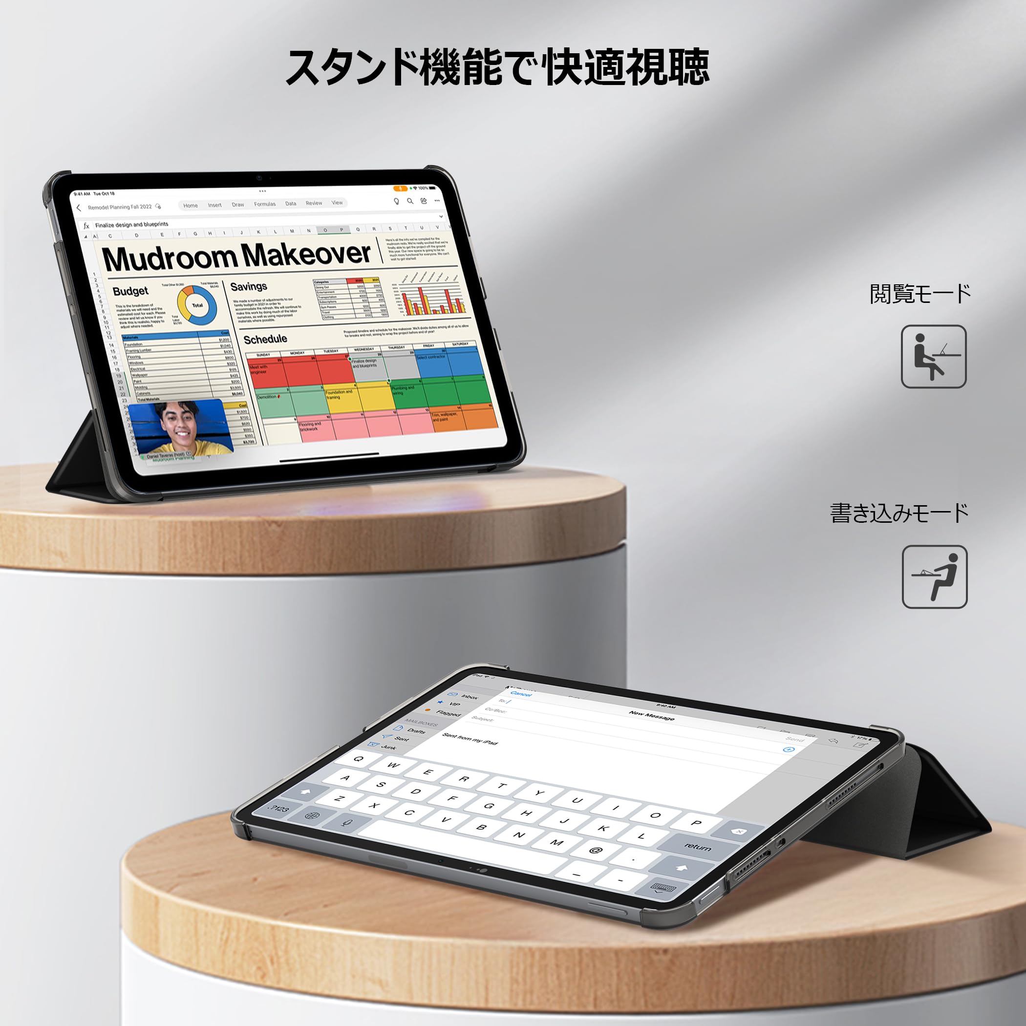 Amazon.co.jp: CACOE Xiaomi Pad 7 Pad 8 11.2インチ ケース ガラス