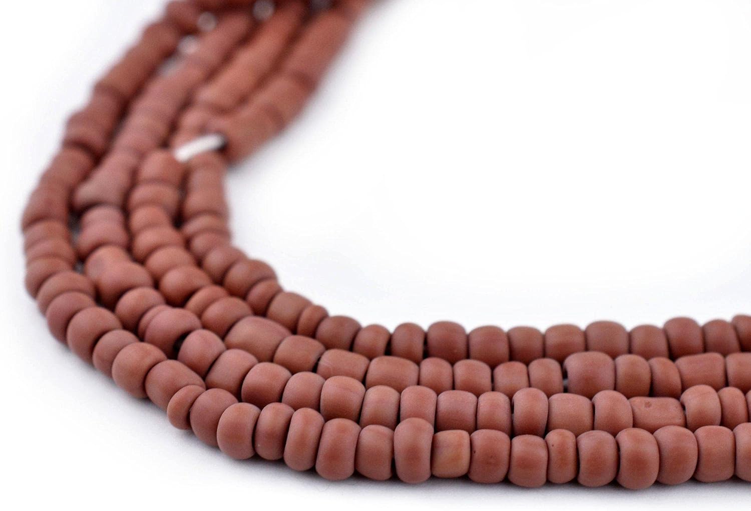 The Bead Chest Brown Matte Glass Seed Beads (4mm) - 24 inch Strand of Quality Glass Beads