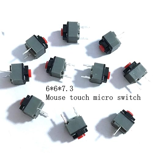 Miniatura 2 de ZAAHH Industrial Switches 10Pcs Mute Button 6 * 6 * 7.3 Silent Button Switch Wireless Mouse Wired Mouse Button Light Touch Micro Mouse Switch