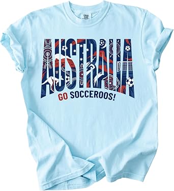 Daytee Australia Soccer T-Shirt, Go Socceroos Football Fan Shirt, Australian Flag Game Day Tee Men Women