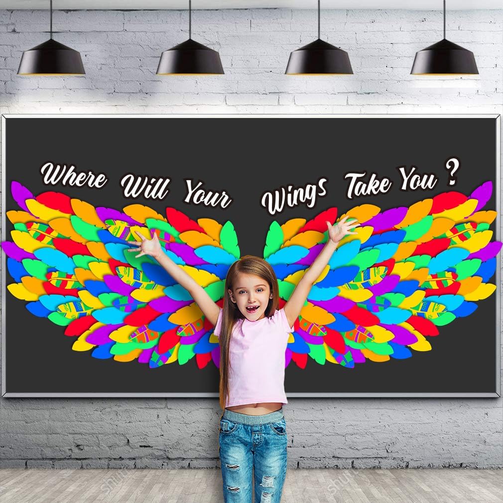LioNergy 143 Pcs Classroom Wings Bulletin Board Set DIY