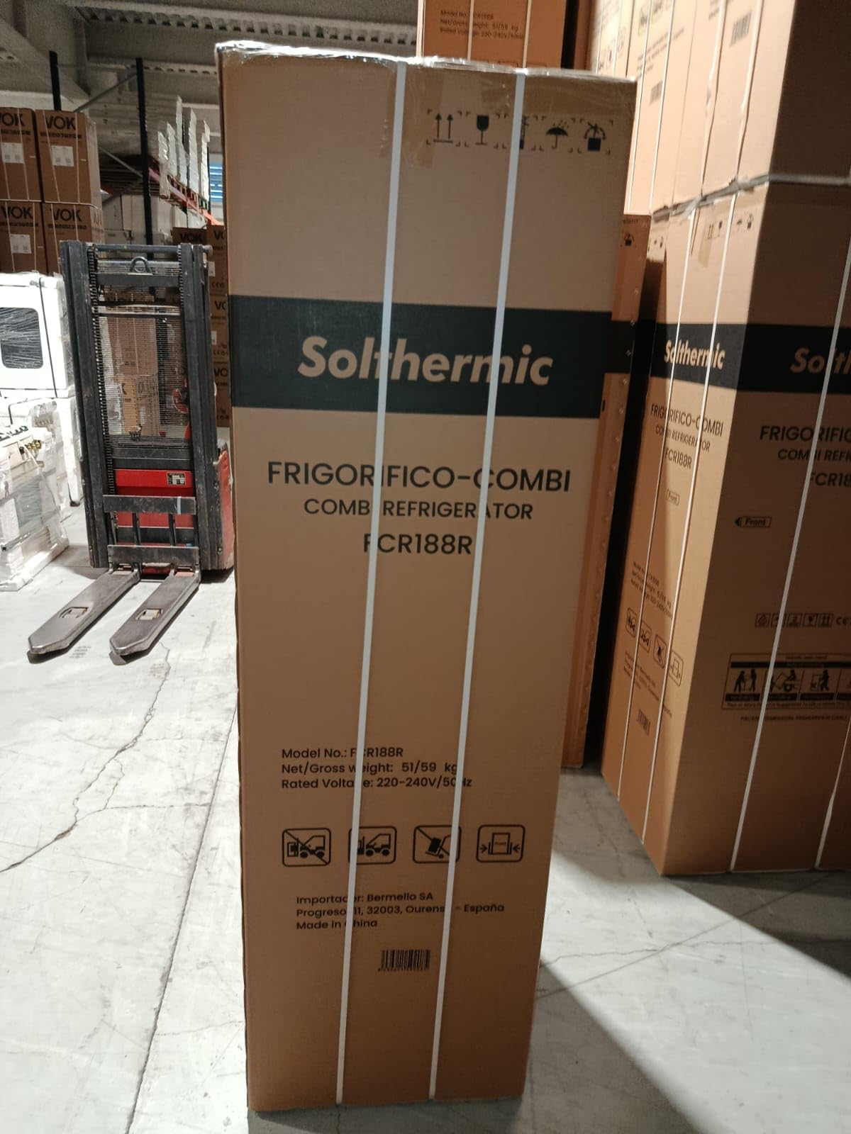 SOLTHERMIC® FRIGO-COMBI RETRO 1,88 FCR188R ROJO