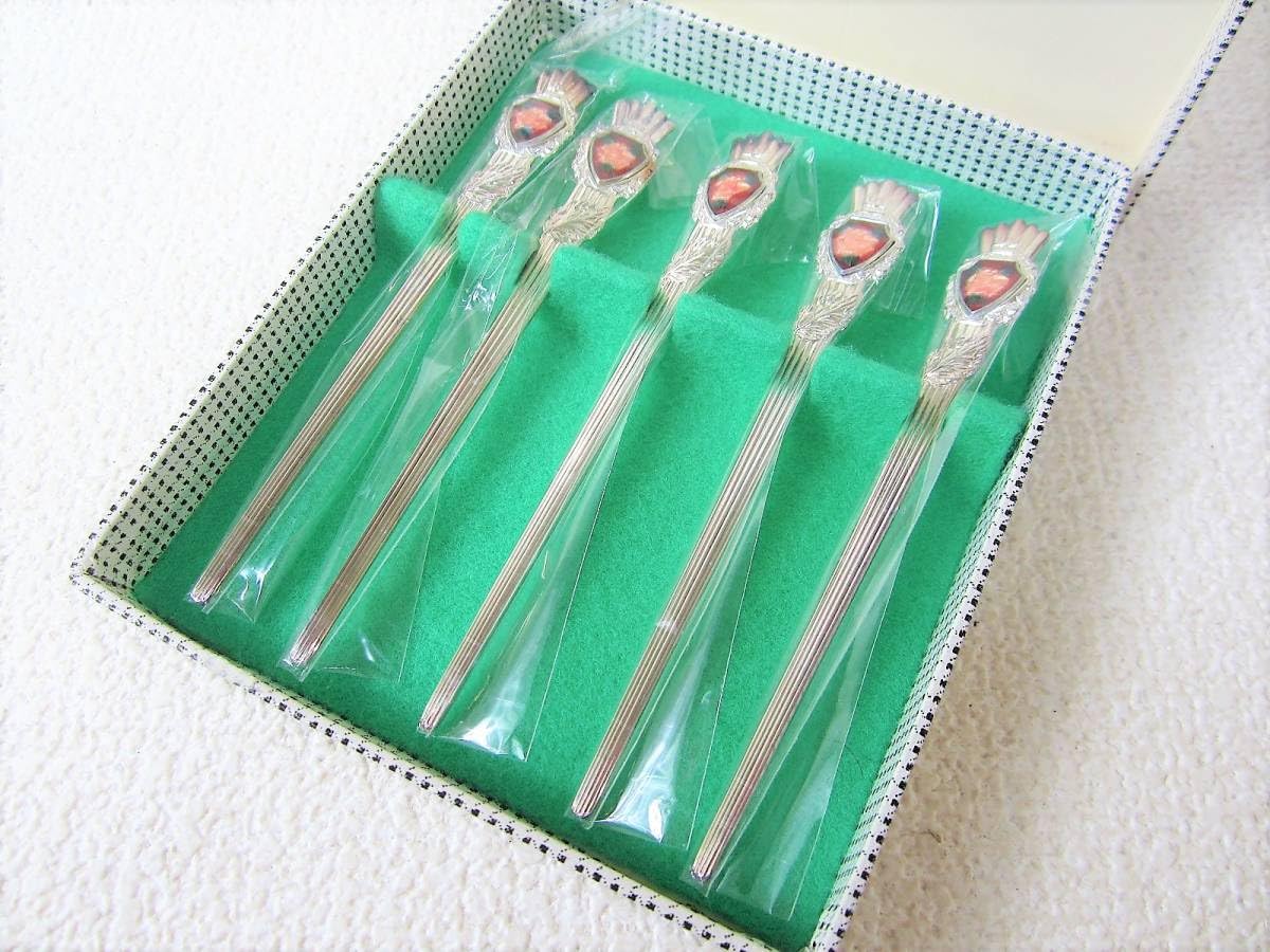 Amazon.co.jp: 七宝焼 シルバー スプーン フォーク フルーツピック