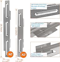 Vista 7 de Protectores de viento para plancha Blackstone de 28 pulgadas, protector de viento magnético de acero inoxidable para parrilla Blackstone de 28