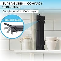 Vista 5 de Courant Panini Press Gourmet Sandwichera, diseño súper delgado con mango plegable, parrilla de 4 porciones con placas antiadherentes, se abre 180°