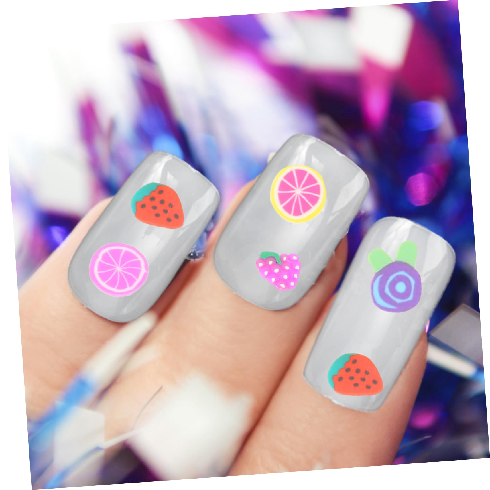 FRCOLOR 8000pièces Perles Polymère Fruits Et Gâteaux Accessoires Pour Nail Art Et Décoration De Gâteaux Pour Projets Créatifs Famille