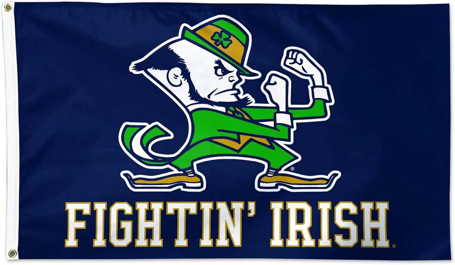 WinCraft 3X5 Team Logo Flag (Notre Dame Fighting Irish - Blue,)