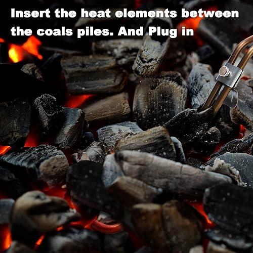 Miniatura 6 de KITOSUN Arrancador de carbón eléctrico de 700 W  Parrilla de barbacoa superior, encendedor de carbón, briquetas de encendido fácil y rápido, sin