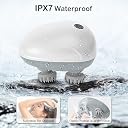 Xenos Electric Head,Scalp Massager | Rechargeable Head Kneading Massage Machine | 3 Speed Mode Handheld.Portable,Scalp Scratcher Body Massager for Hair Growth,Deep Clean & Stress Relaxation (White) gallery image