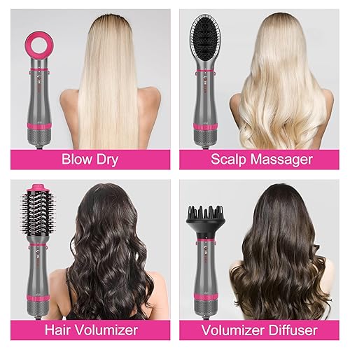 Miniatura 2 de IG INGLAM Cepillo de soplado 4 en 1 y plancha de rizador iónico negativo infrarrojo