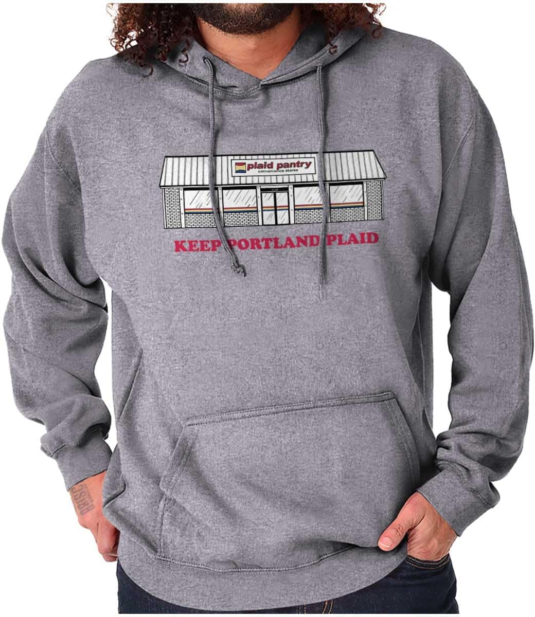Brisco Brands Plaid Pantry Keep Portland Plaid Hoodie Sweatshirt Women Men