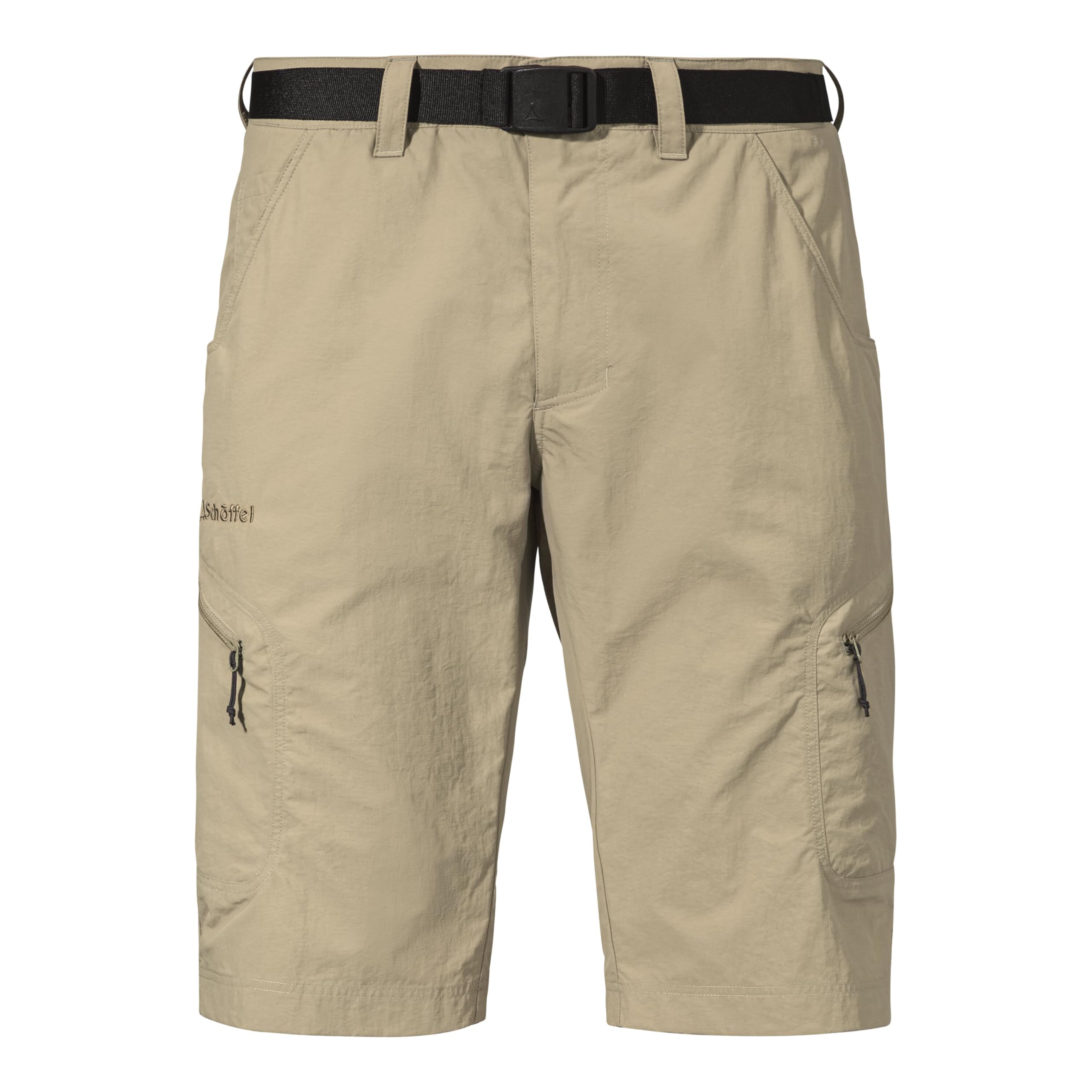 Schöffel Herren Shorts Silvaplana2, vielseitige Wanderhose mit separatem Gürtel, Outdoor Hose mit praktischen Taschen