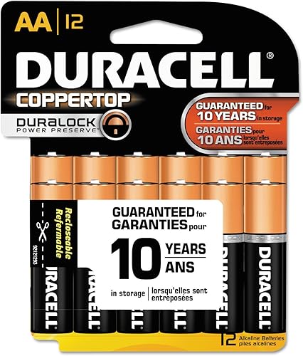 Duracell Pilas alcalinas CopperTop MN15RT12Z, AA, 12PK