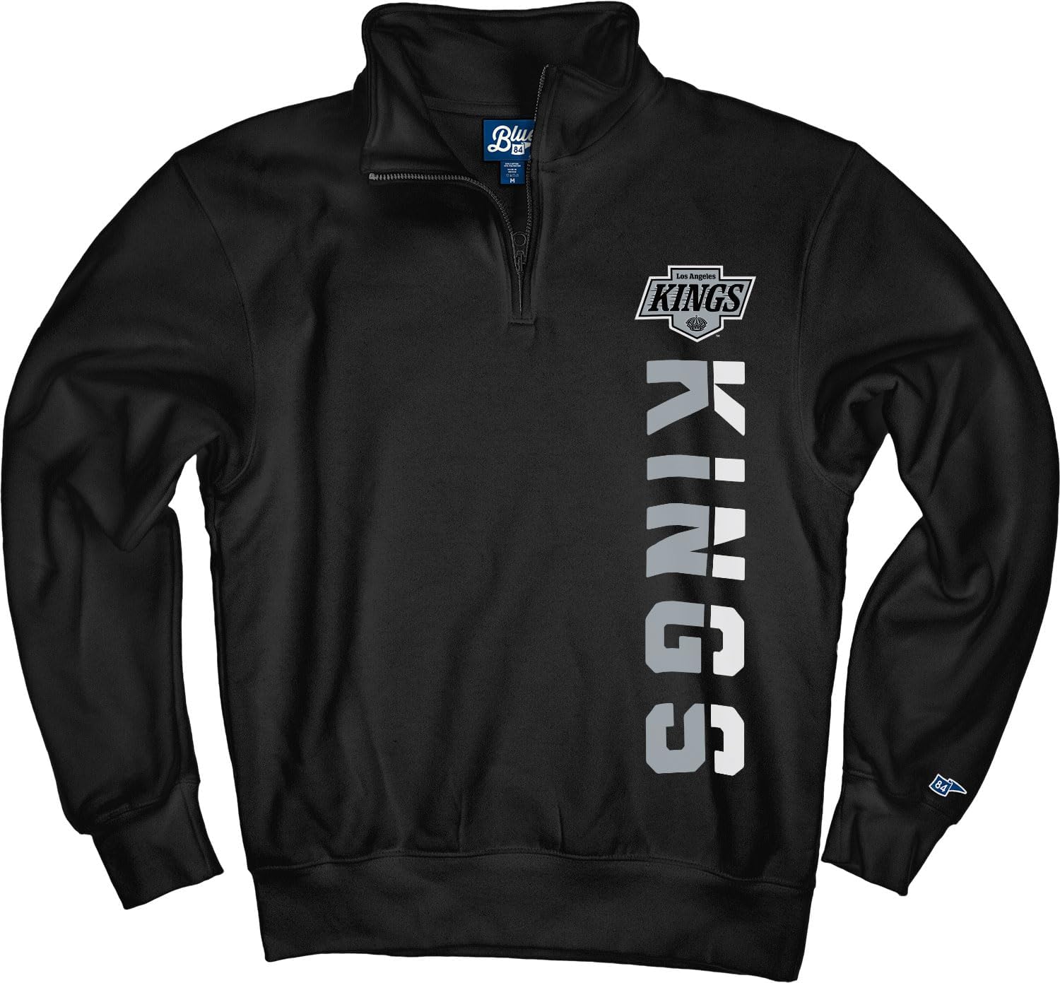 Blue 84 NHL unisex-adult Nhl Officially Licensed Quarter Zip Sweatshirt Outlier Black