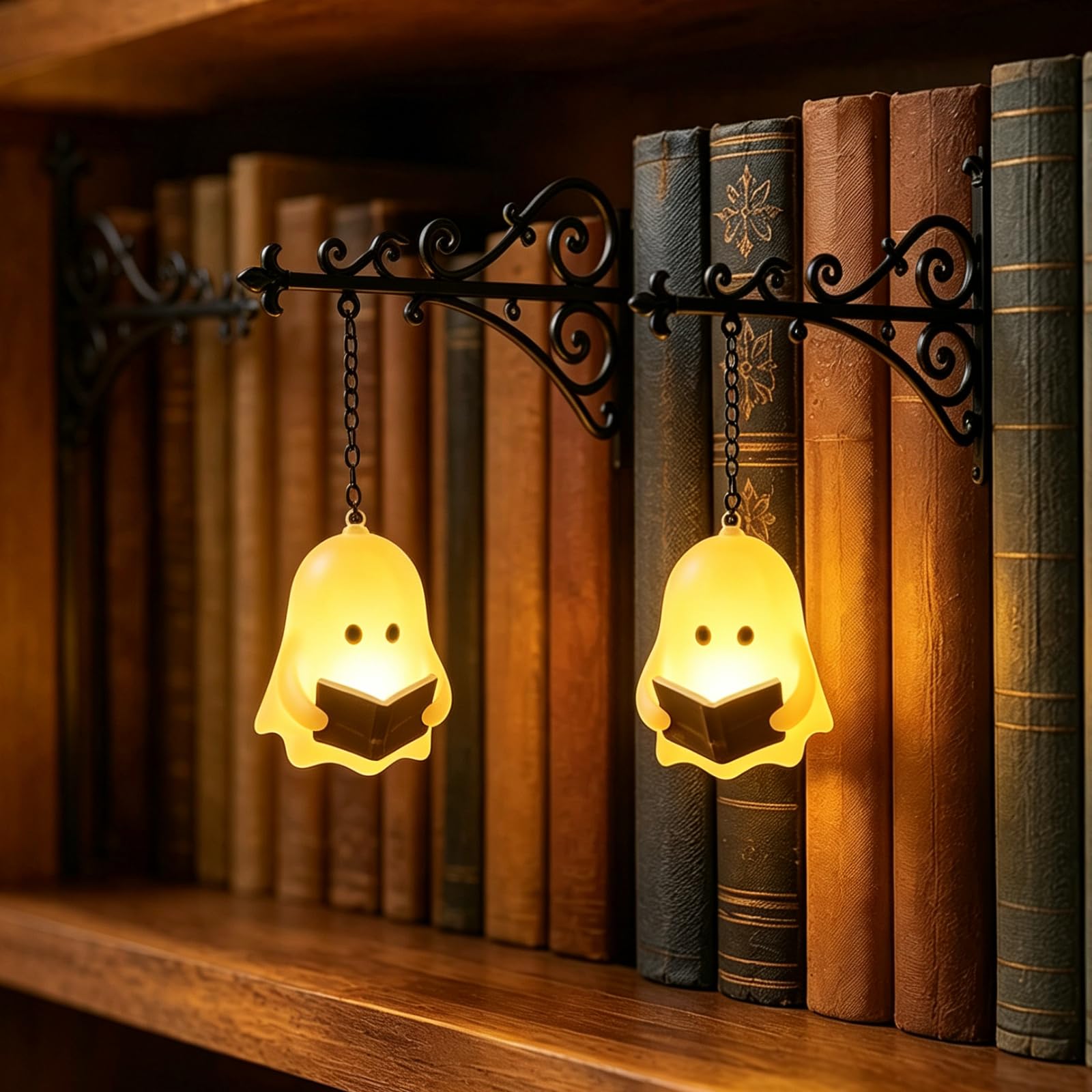 Bookshelf Lamp,Library Lantern-Decorative Bookshelf Lighting(2pcs)