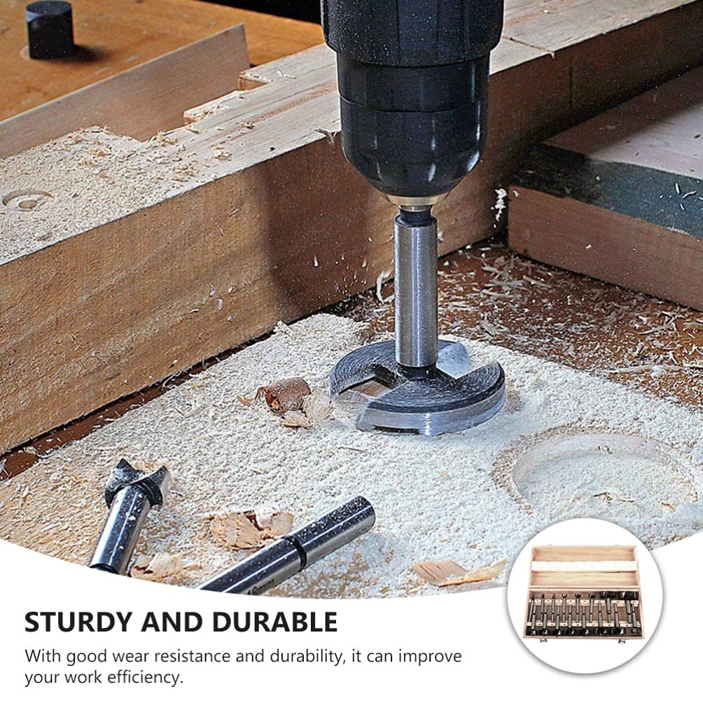 Set Flat Wing Drill Bit Woodworking Drill Bit Woodworking Hole Saws Flat for Slipcover Tuck Grips Tile Tools Punch Hole Wood Carbon Steel