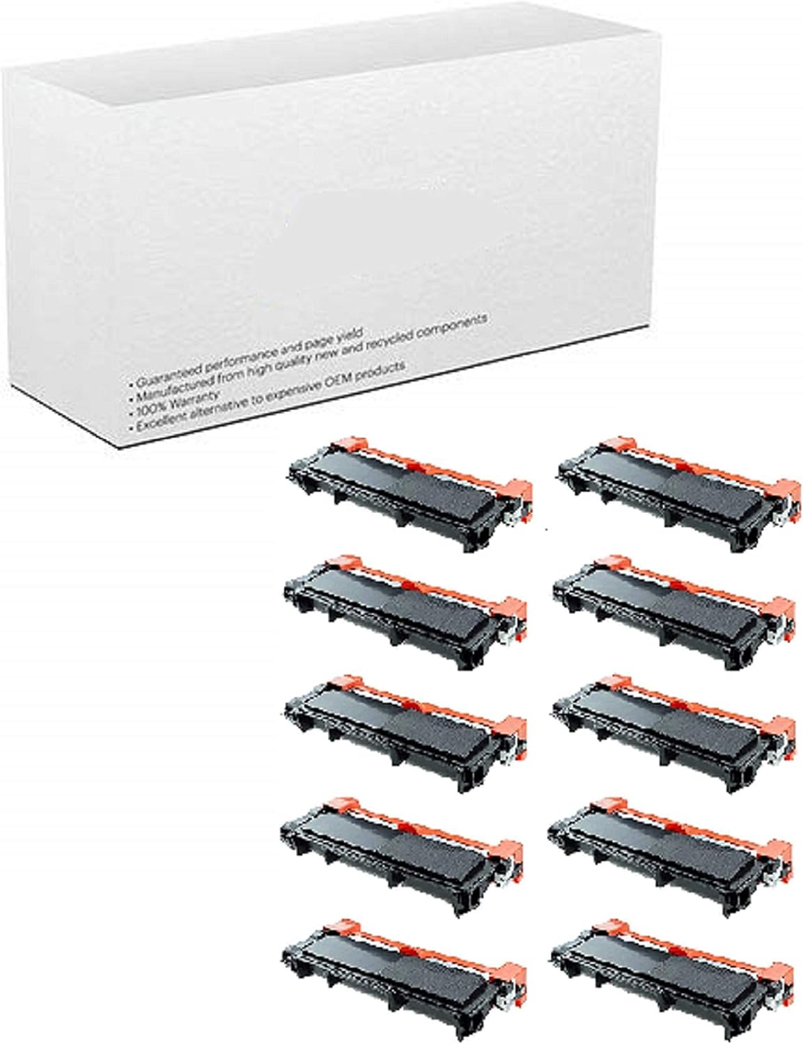 AM-Ink Compatible Toner Cartridge Replacement use for Brother TN630 TB-630 TN660 TN-660 High Yield MFC-L2720DW MFC-L2740DW Printer (10-Pack)