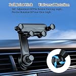 Car Vent Phone Mount Gravity Cell Phone Holder Never Blocking Vent with Rotatable Swing Arm Hands Free Universal Extension Clip Air Phone Holder Car Fit for All Phones iPhone Samsung
