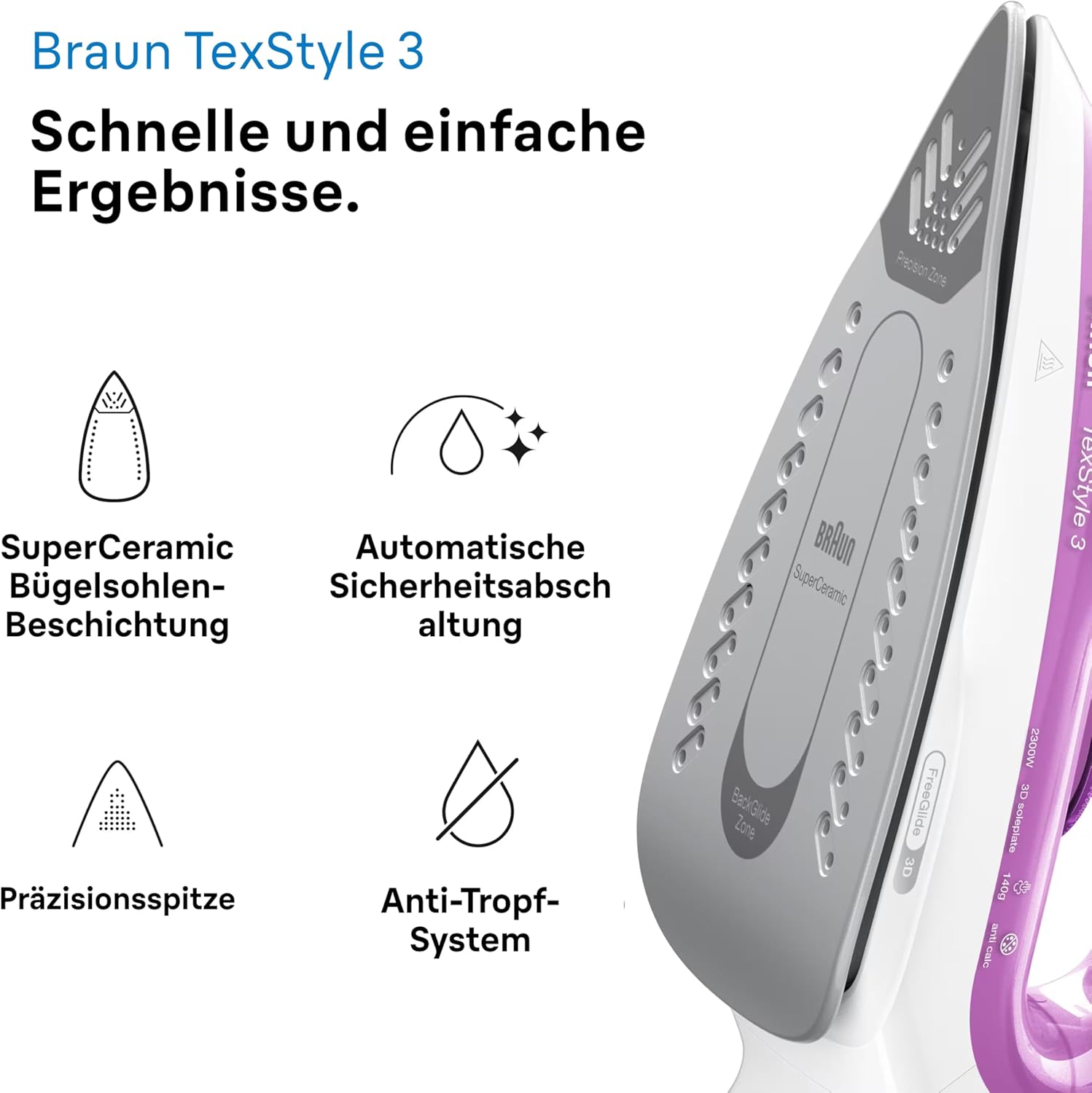 Braun TexStyle 3 FreeGlide 3D talp részlet