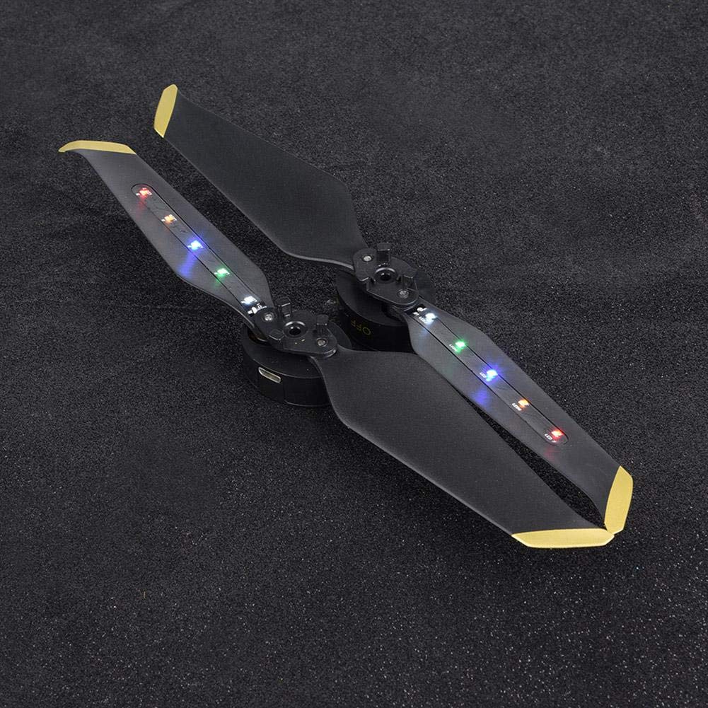 Par De Hélices LED Con Liberación Rápida Para Dron RC, Luz De 5 Colores, Batería De Botón 2032, Nylon Ligero, Para Vuelo Nocturno (2 Pares)