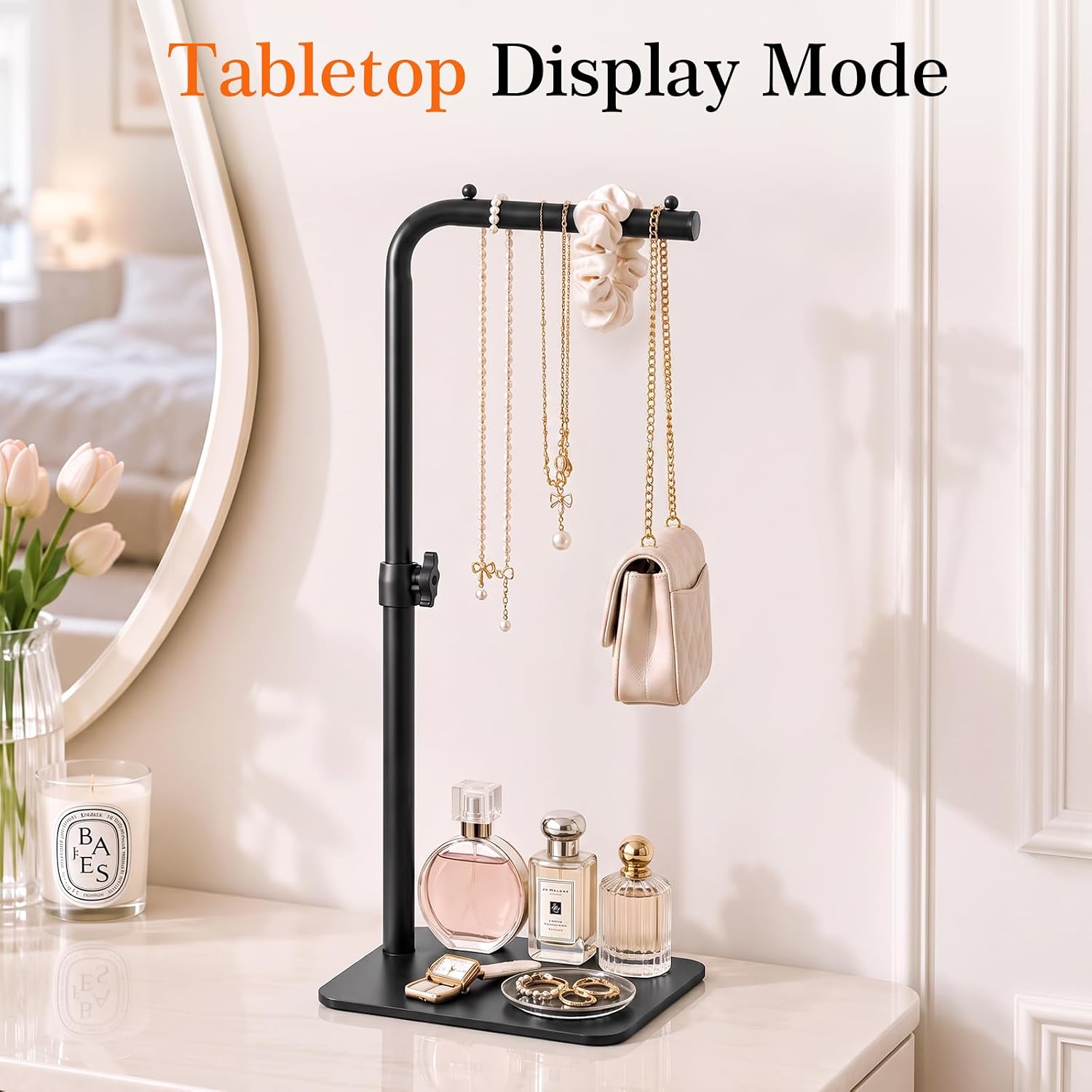 Adjustable Shirt Display 48-64in Clothing Display Metal Shirt Display Stand