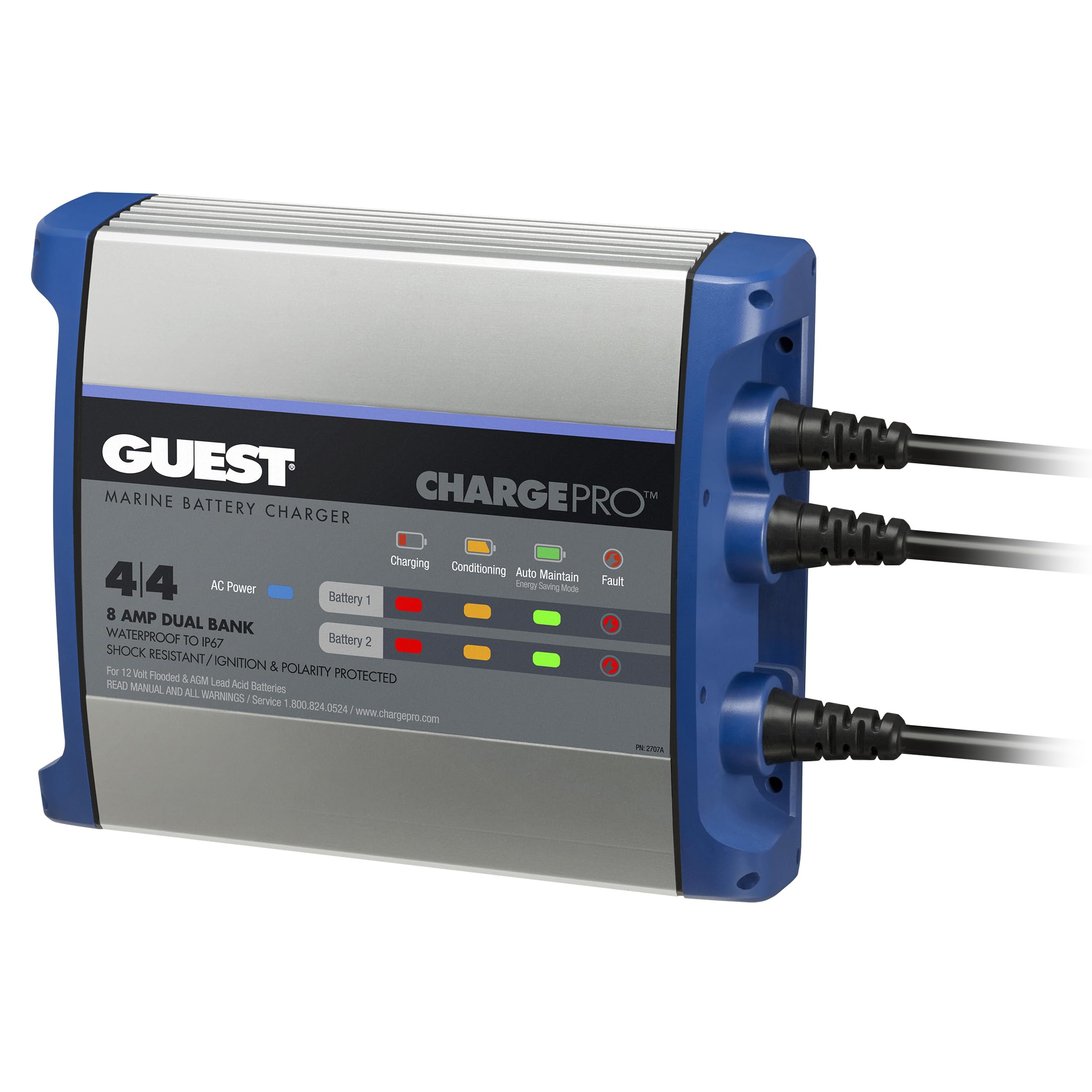 Guest 2707A Guest On-Board Battery Charger 8A / 12V, 2 Bank, 120V Input