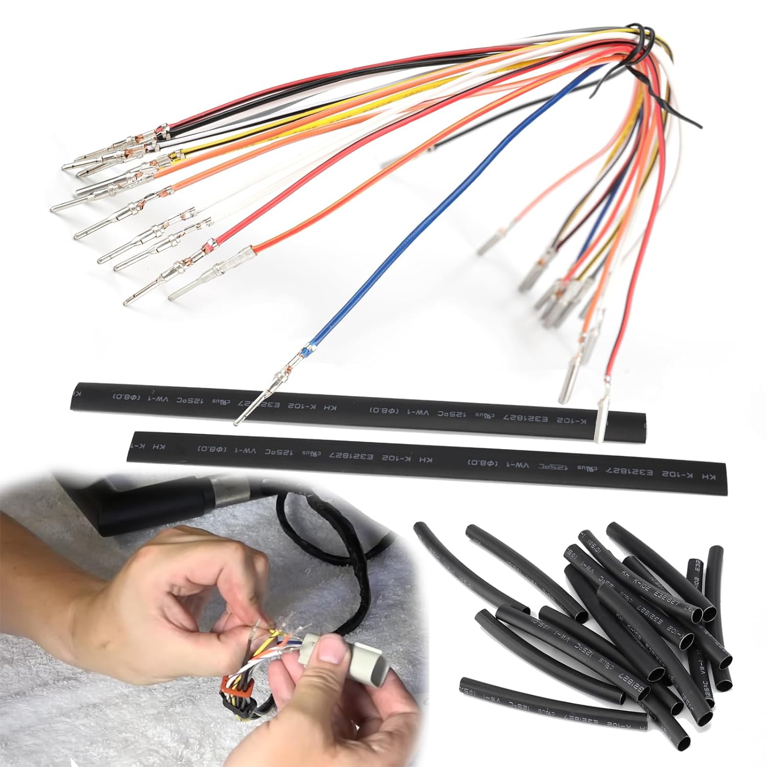 for 1996-2006 Harley Dyna Softail Sportster CAN-Bus Switch Control Wires Extension Harness Kit Fits 10" & 12" Handlebar