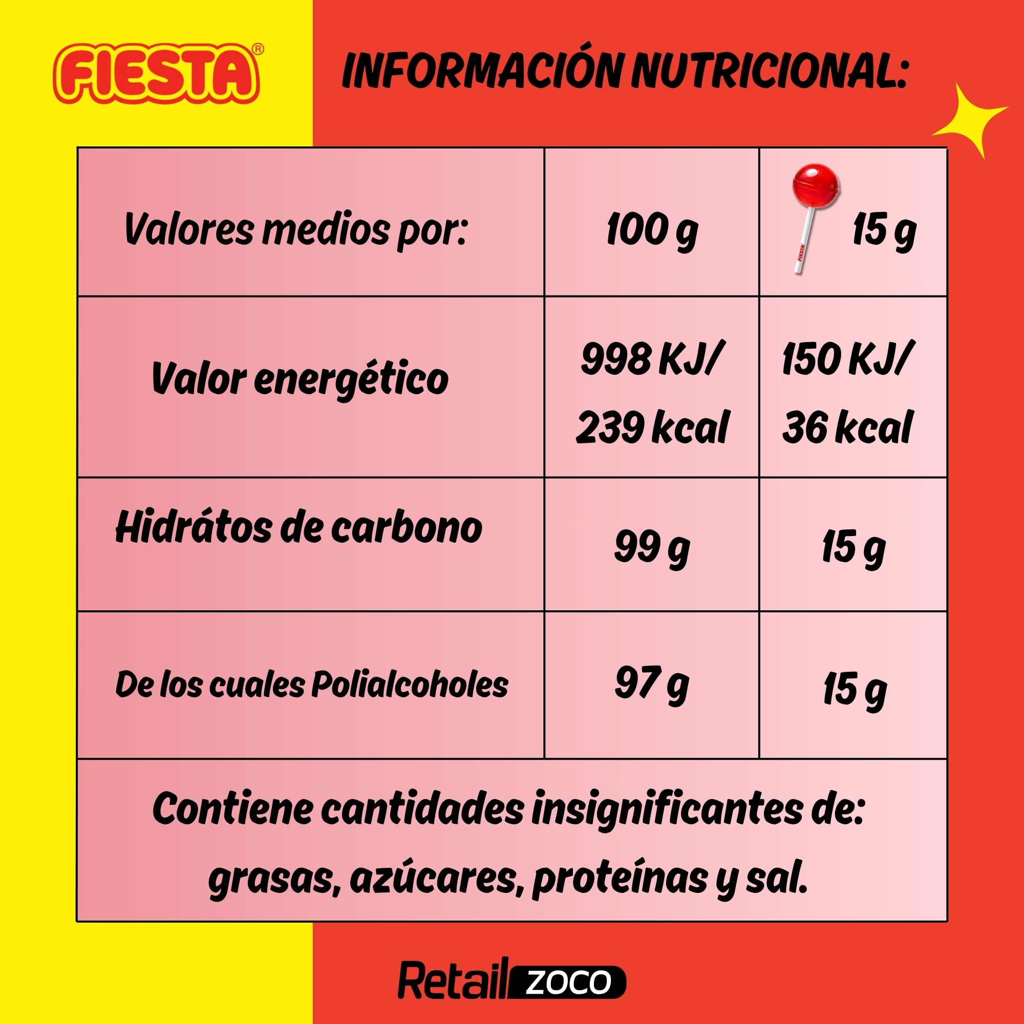 Caramelo con Palo sabor cereza SIN Azucar, Caramelo NO relleno de Chicle Kojak, Apto para veganos, sin gluten, sin huevo y sin lactosa es completamente apto para celíacos, 1 caja de 70 unidades