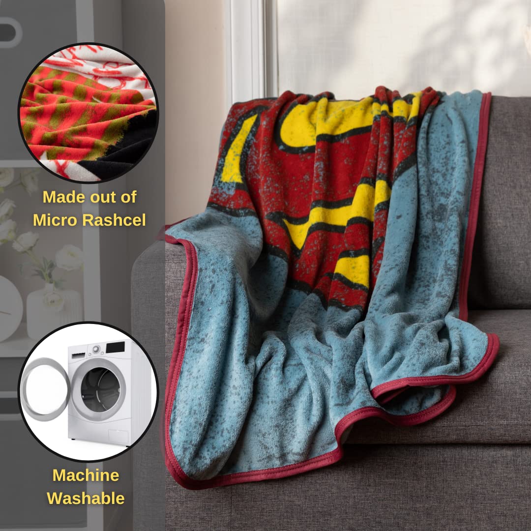 Franco Collectibles Superman Bedding Super Soft Micro Raschel Throw, 46 in x 60 in, (Official Licensed Product) - Image 4