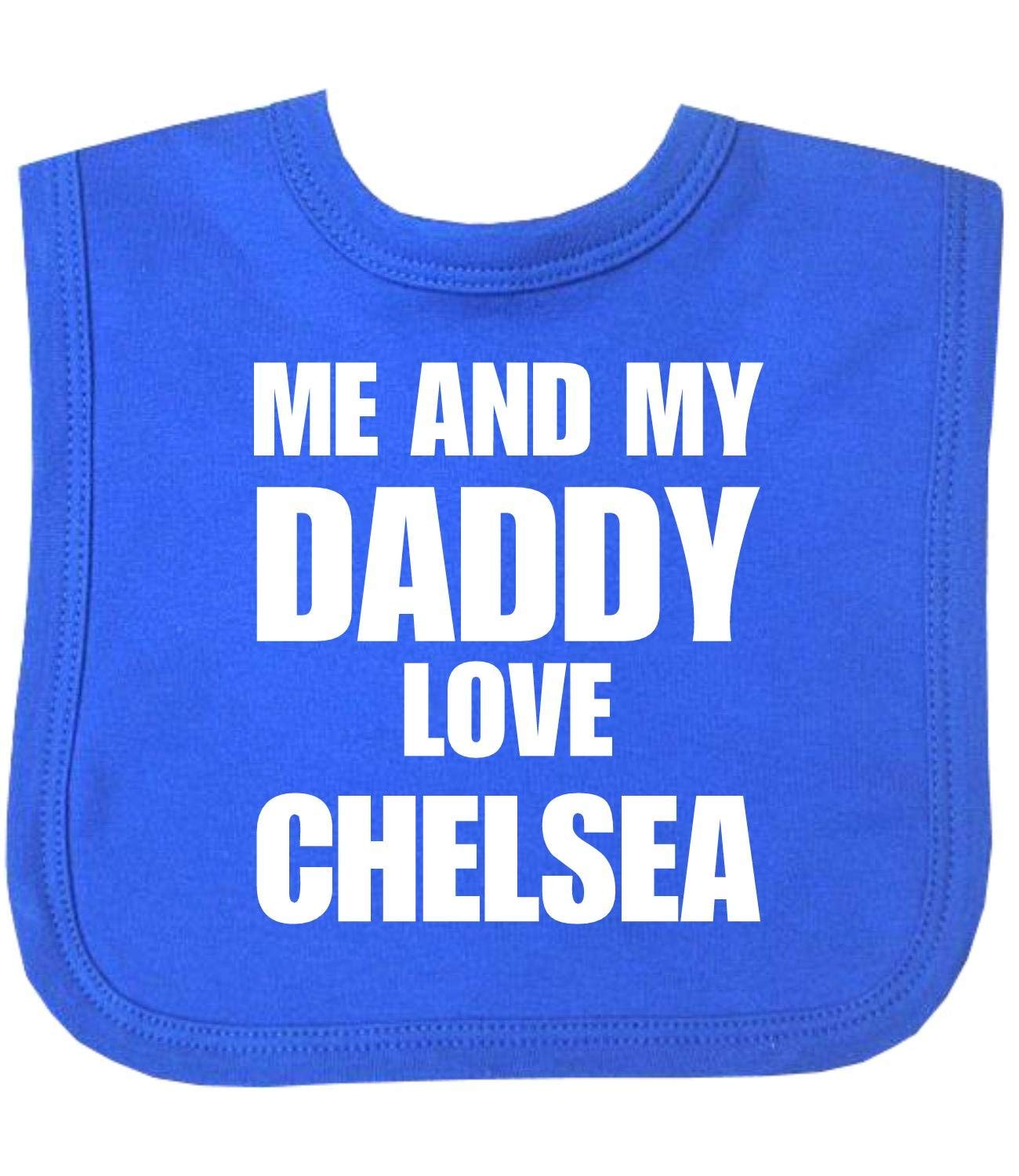 Niccolas B Me and my Dad Love Chelsea Hook and Loop Fastening Baby Bib Royal Blue - 100% Cotton