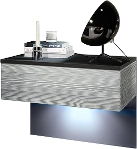 Table de chevet mural + LED