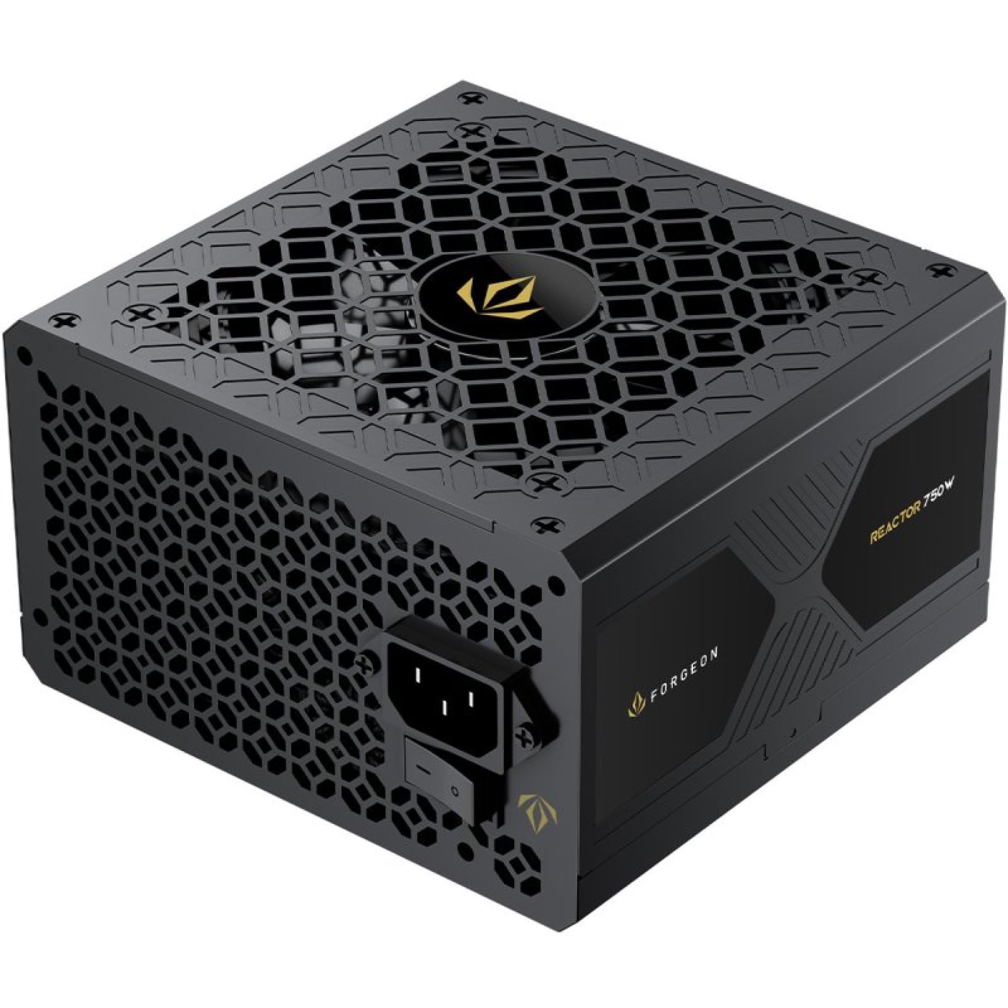 Forgeon Reactor 750W Fuente de Alimentación ATX 3.1 Full Modular, Certificación Cybenetics Platinum, PCIe 5.1 12V-2x6, Ventilador FDB 120 mm, 10 Años de Garantía, PSU para Gaming y PCs de Alto